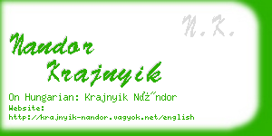 nandor krajnyik business card